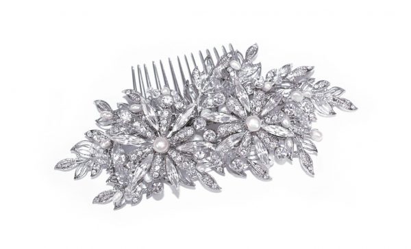 Vintage Bridal Clear Swarovski Crystal Hair Comb