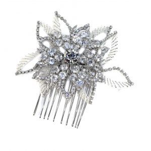 Stunning & Subtle Bridal Clear Swarovski Crystal Hair Comb