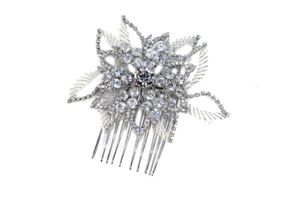 Stunning & Subtle Bridal Clear Swarovski Crystal Hair Comb