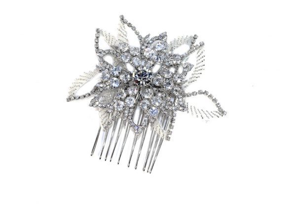 Stunning & Subtle Bridal Clear Swarovski Crystal Hair Comb