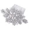 Elegant Bridal Clear Swarovski Crystal Hair & Freshwater Pearl Comb