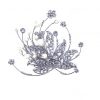 Vintage Bridal Clear Swarovski Crystal & Freshwater Pearl Hair Comb