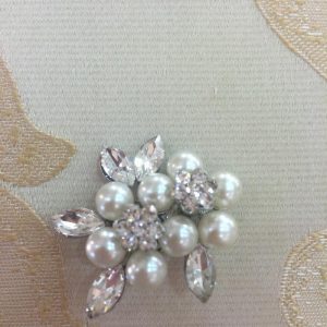 Petite Pearl and Crystal Brooch