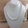 Stunning White Pearl Necklace with Disco Ball