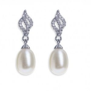 Sophisticated Pearl & Silver Earrings