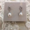 Elegant Pearl & Silver Earrings