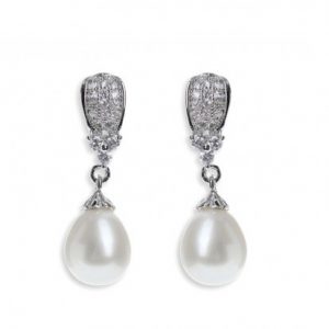 Delicate Pearl & Silver Earrings