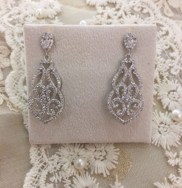 Dazzling Silver Earrings