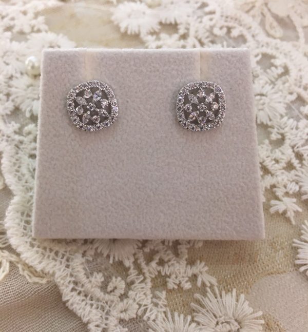 Striking Silver Stud Earrings