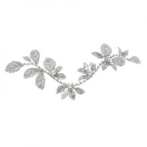 Vintage Opulent Silver Hair Vine