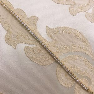 Elegant Yellow Gold Cubic Zirconia Tennis Bracelet