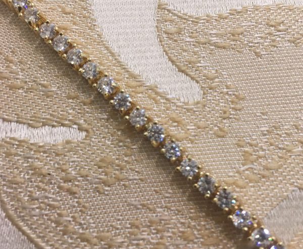 Elegant Yellow Gold Cubic Zirconia Tennis Bracelet