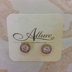 Gold Circle Stud Earrings