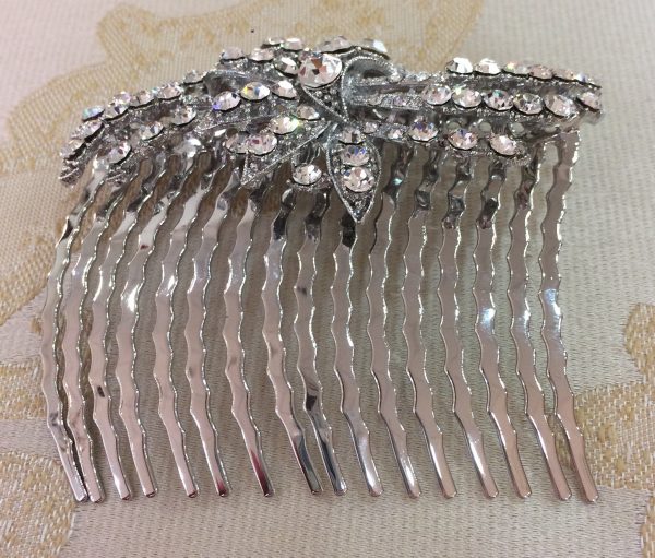 Stunning Silver Diamante Comb