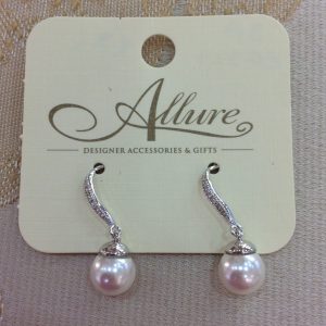 Graceful Pearl & Crystal Earrings