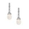 Elegant Pearl and Diamante Drop Earrings