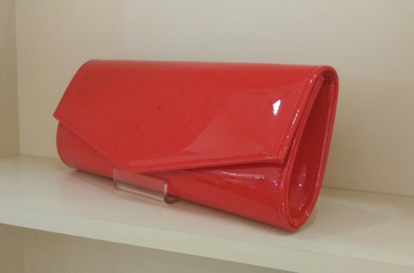 Red Patent Clutch Bag