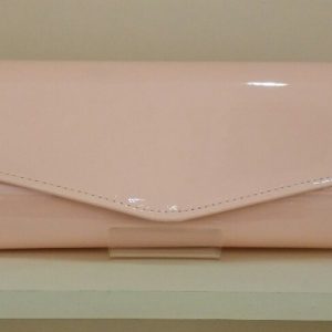 Pale Pink Patent Clutch Bag