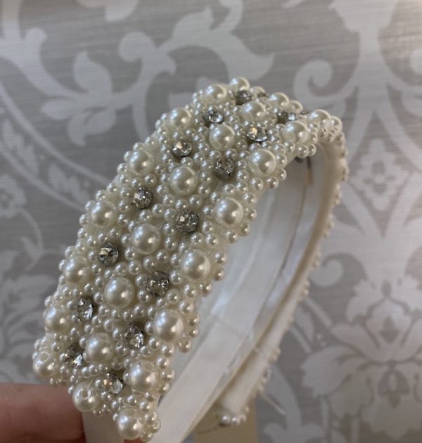 Beautiful Pearl & Crystal Headband