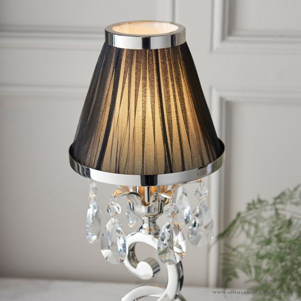 Nickel Small Table & Black Shade - Image 2