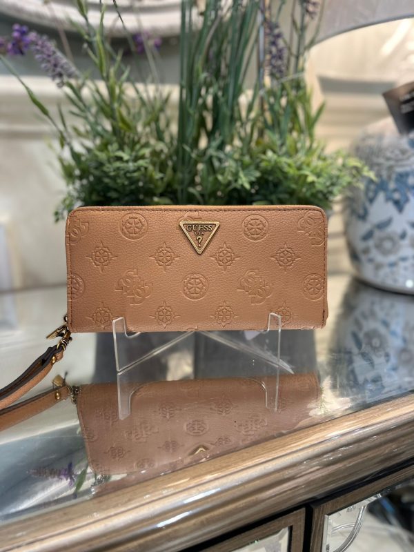 GUESS Helaina SLG Logo Maxi Wallet Caramel