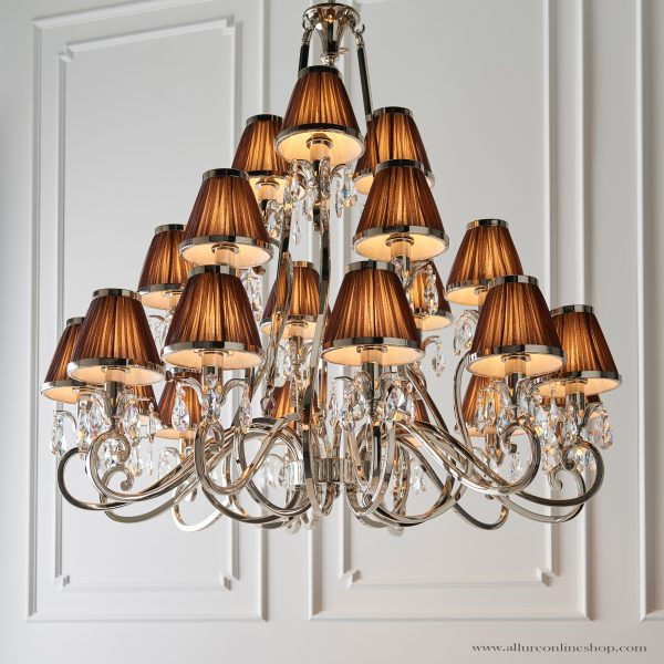 Nickel 21lt Pendant & Chocolate Shades