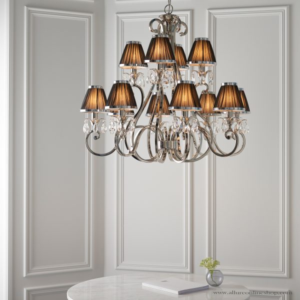 Nickel 12lt Pendant & Black Shades