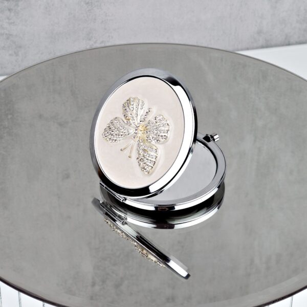Sophia Floral Nude Butterfly Compact Mirror