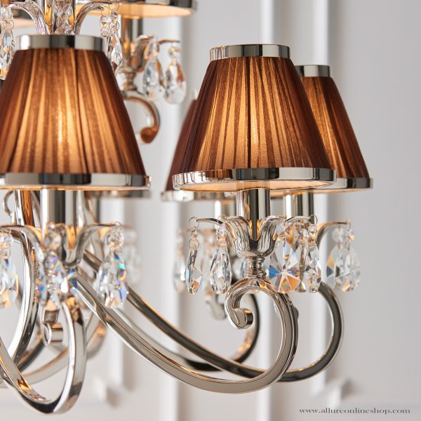 Nickel 21lt Pendant & Chocolate Shades - Image 2