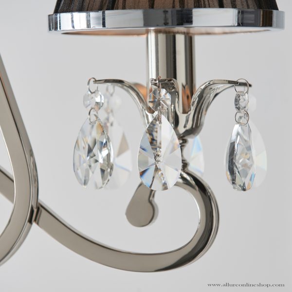 Nickel 3lt Pendant & Black Shades - Image 3