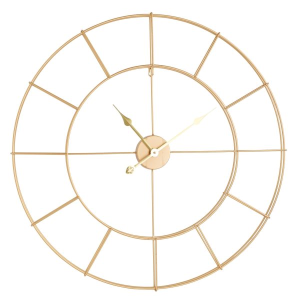 Hometime Gold Skeleton Wall Clock 80cm
