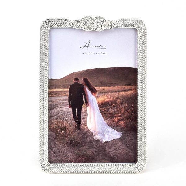 Silver-Plated Infinity 3D Knot Frame 10 x 15 cm (4" X 6")
