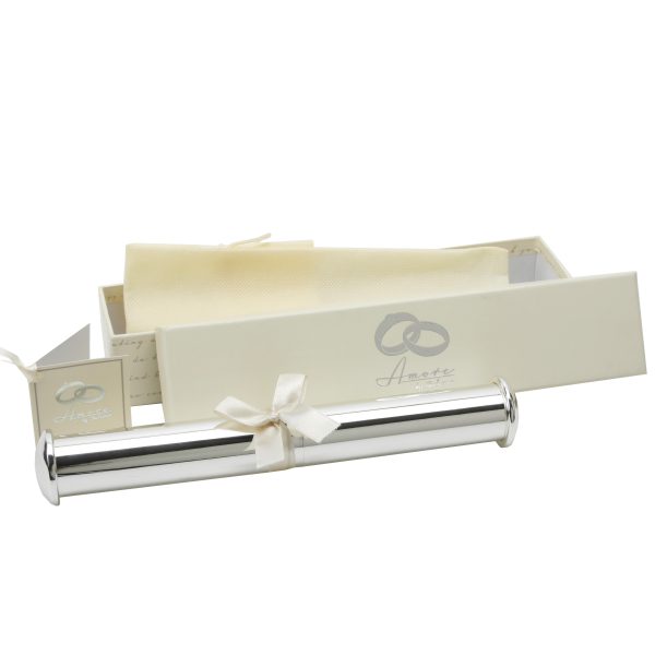 Silverplated Tube Shaped Certificate Holder