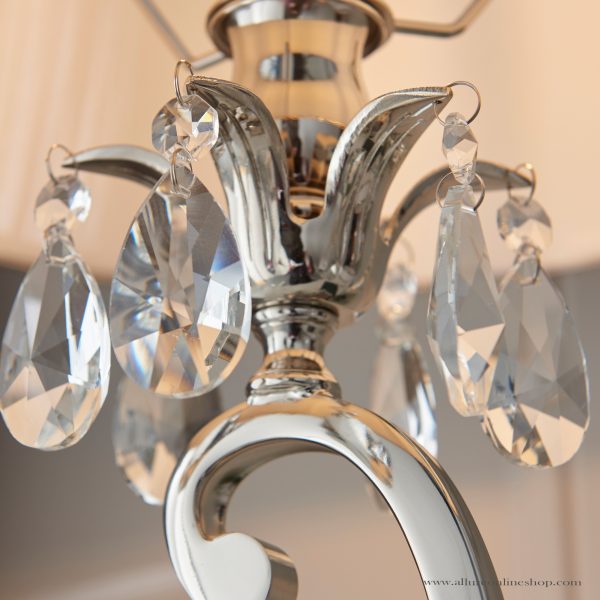 Nickel Medium Table & Chocolate Shade - Image 4