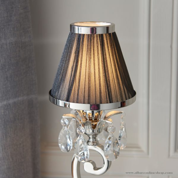 Nickel Small Table & Black Shade - Image 3